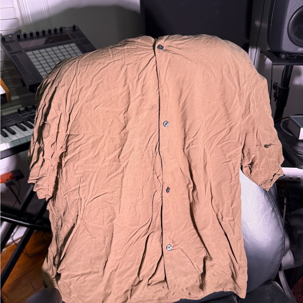 Tan Button-Up Shirt